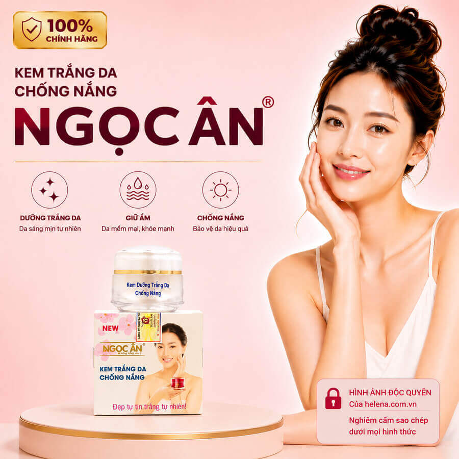Kem Trắng Da, Chống Nắng Ngọc Ân 10g