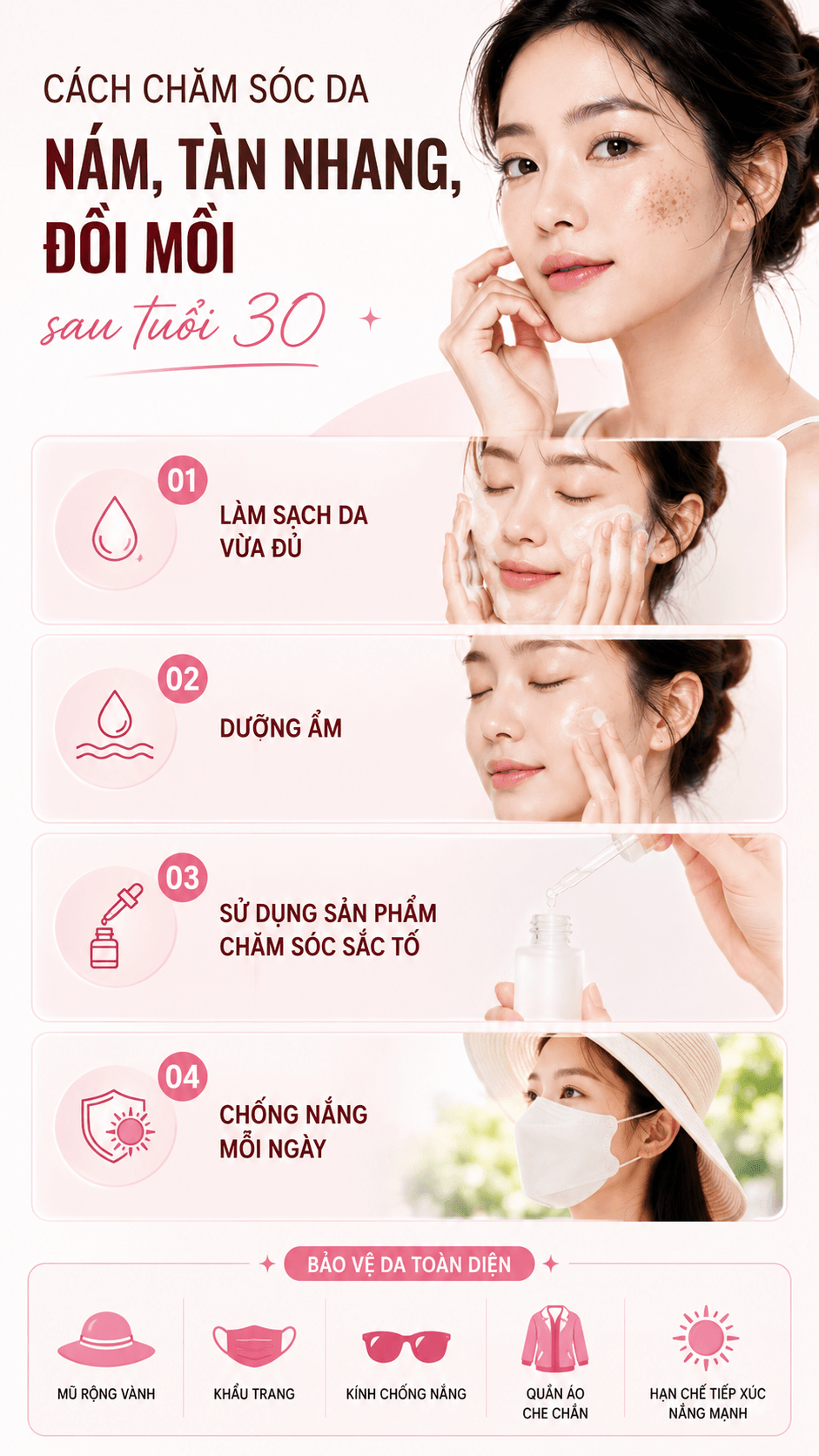 Nám, tàn nhang, đồi mồi