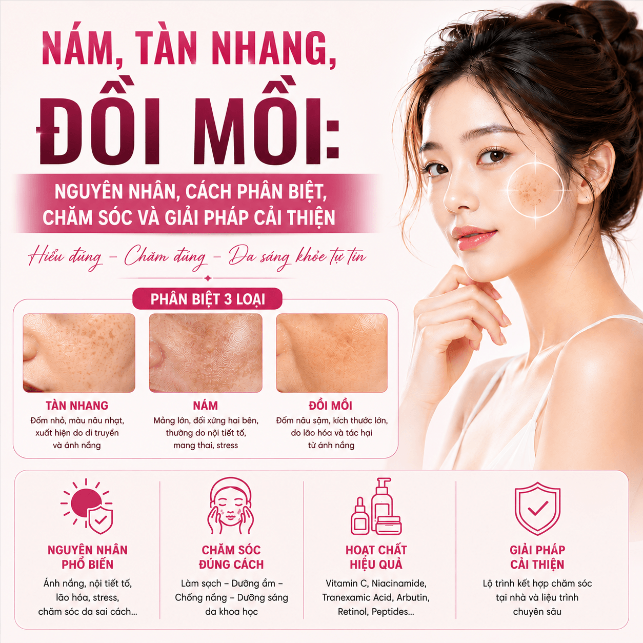 Nám, tàn nhang, đồi mồi